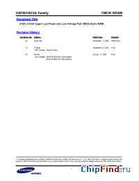 Datasheet K6F8016U3A-RB70 manufacturer Samsung
