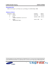 Datasheet K6F8016U6D-FF55 manufacturer Samsung