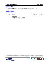 Datasheet K6F8016V6M-F manufacturer Samsung
