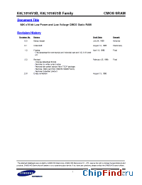 Datasheet K6L1016V3B-RB70 manufacturer Samsung