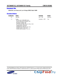 Datasheet K6T0808U1D-GB85 manufacturer Samsung