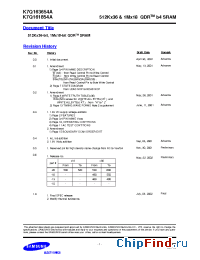 Datasheet K7Q163654A-FC16 manufacturer Samsung