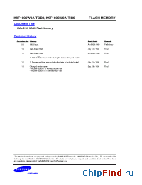 Datasheet K9F1608W0A- manufacturer Samsung