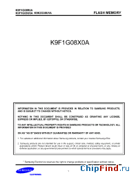 Datasheet K9F1G08U0A-F manufacturer Samsung