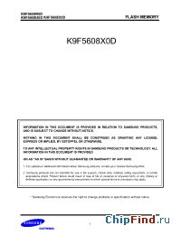Datasheet K9F5608R0D-FCB0 manufacturer Samsung