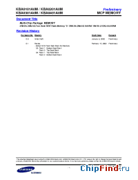 Datasheet KBA0401A0M manufacturer Samsung