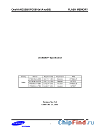 Datasheet KFG5616Q1A-PEB5/B6 manufacturer Samsung