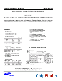 Datasheet KM416C4104BS manufacturer Samsung