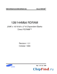 Datasheet KM416RD16D manufacturer Samsung
