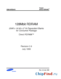 Datasheet KM416RD8AS-RM80 manufacturer Samsung