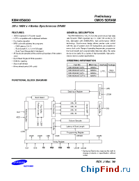 Datasheet KM416S8030T manufacturer Samsung