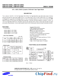 Datasheet KM416V1000CJ manufacturer Samsung