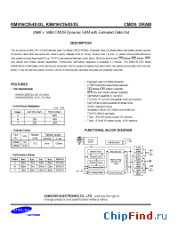 Datasheet KM416V254DJ manufacturer Samsung