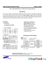 Datasheet KM416V4004BS manufacturer Samsung