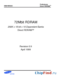 Datasheet KM418RD4C-K80 manufacturer Samsung