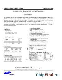 Datasheet KM44C1000D manufacturer Samsung