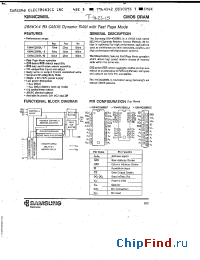 Datasheet KM44C256BL-10 manufacturer Samsung