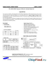 Datasheet KM44V1004DJ manufacturer Samsung