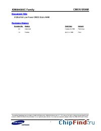 Datasheet KM684000CLP-5L manufacturer Samsung
