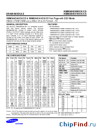 Datasheet KMM364E410CS manufacturer Samsung
