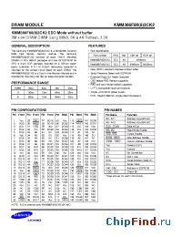 Datasheet KMM366F803CK2 manufacturer Samsung