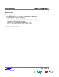 Datasheet KMM366S104CTL-G0 manufacturer Samsung