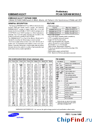 Datasheet KMM366S1623CT-GH manufacturer Samsung