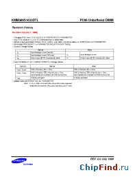Datasheet KMM366S1623DTL-G0 manufacturer Samsung
