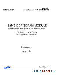 Datasheet KMM368L1714BT-G0 manufacturer Samsung