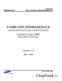 Datasheet KMM368L6423AT manufacturer Samsung