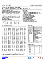 Datasheet KMM372C213CK manufacturer Samsung
