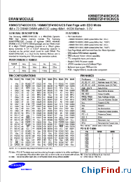 Datasheet KMM372F3200BK3 manufacturer Samsung