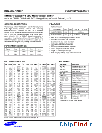 Datasheet KMM374F803BK1 manufacturer Samsung