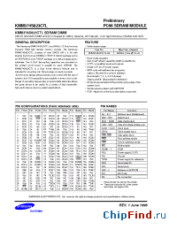 Datasheet KMM374S823CTL manufacturer Samsung