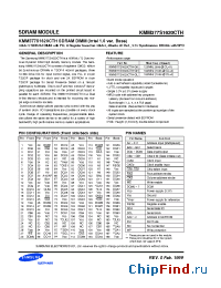 Datasheet KMM377S1620CTH-GH manufacturer Samsung