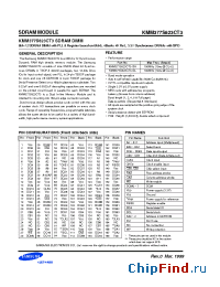 Datasheet KMM377S823CT3-GL manufacturer Samsung