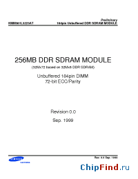 Datasheet KMM381L3223AT manufacturer Samsung