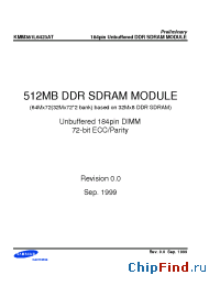 Datasheet KMM381L6423AT-FY manufacturer Samsung