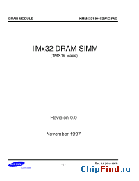 Datasheet KMM5321204C2WG manufacturer Samsung