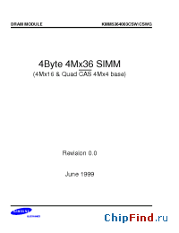 Datasheet KMM5364003CSWG manufacturer Samsung
