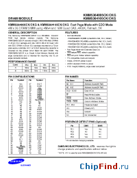 Datasheet KMM5364105CK/CKG manufacturer Samsung
