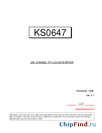 Datasheet KS0647 manufacturer Samsung