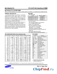 Datasheet M347S6453CTS-C1L manufacturer Samsung