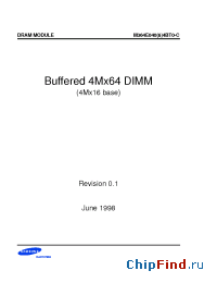 Datasheet M364E0484BT0-C manufacturer Samsung