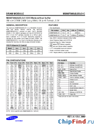 Datasheet M366F0803DJ3 manufacturer Samsung