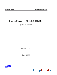 Datasheet M366F1600CJ2-C manufacturer Samsung