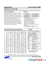 Datasheet M366S0824DT0-C1H manufacturer Samsung