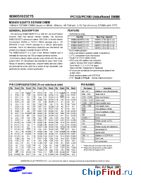 Datasheet M366S1623ETS-C1H manufacturer Samsung