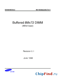 Datasheet M372E0803BJ0-C manufacturer Samsung