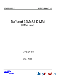 Datasheet M372F3200CT1-C manufacturer Samsung